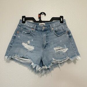 Sneak Peek Vintage Distressed Denim Shorts Size S Raw Hem
